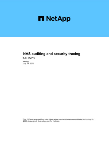 NAS Auditing And Security Tracing : ONTAP 9 - NetApp