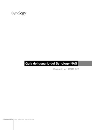 Guía Del Usuario Del Synology NAS Basado En DSM 6