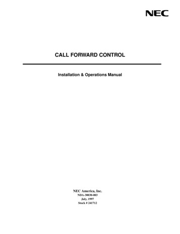 Call Forward Control - Pdf.textfiles 