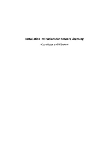 Installation Instructions For Network Licensing - Festo Didactic