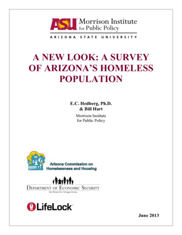 A New Look: A Survey Of Arizona'S Homeless Population