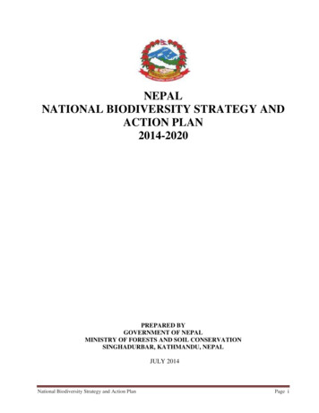 Nepal National Biodiversity Strategy And Action Plan 2014-2020