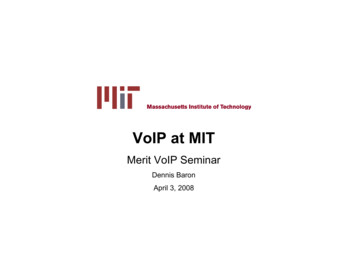 VoIP At MIT