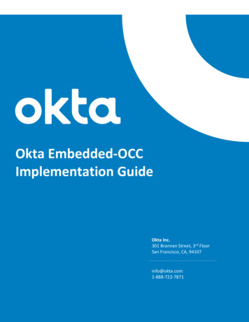 Okta Embedded-OCC Implementation Guide