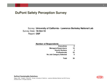 DuPont Safety Perception Survey