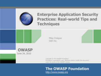 Enterprise Application Security Practices: Real-world Tips And Techniques