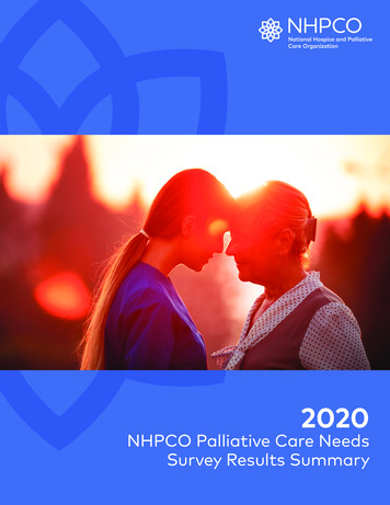 Palliative Care Needs Survey 2020 - NHPCO