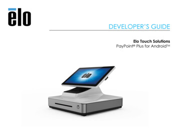 PayPoint Plus Android Developers Guide - Elo Touch Solutions