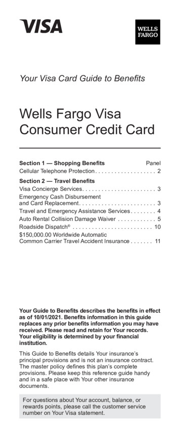 Your Visa Card Guide To Benefits Wells Fargo Visa Consumer Credit Card