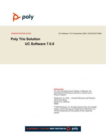 Poly Trio Solution Administrator Guide 7.0 - Polycom Support