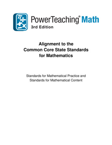 Standards For Mathematical Practice And Standards For Mathematical Content
