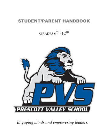 PVS Student Manual 2015 (7-12) - Prescott Valley School