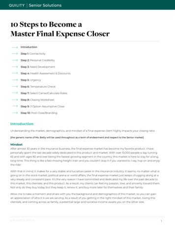10 Steps To Become A Master Final Expense Closer - LightSpeed VT