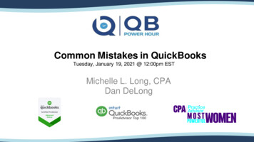 Common Mistakes In QuickBooks