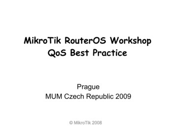 MikroTik RouterOS Workshop QoS Best Practice