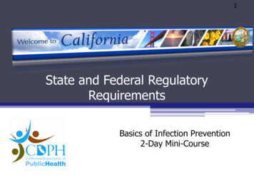 State And Federal Regulatory Requirements - Los Angeles County .
