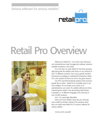 Retail Pro Overview - Inditechme