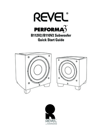 B112V2/B110V2 Subwoofer Quick Start Guide - Revel Speakers