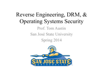 Reverse Engineering, DRM, & Operating Systems Security - SJSU