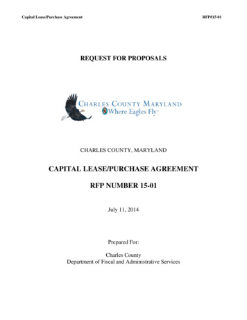 Capital Lease/Purchase Agreement Rfp Number 15-01