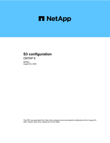 S3 Configuration : ONTAP 9