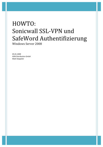 Safeword 2008 Und SSL-VPN W2K8 - Rachfahl