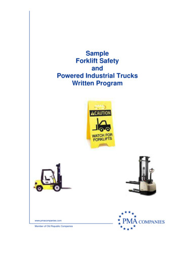 Sample Forklift Safety Program - VADA GSIA