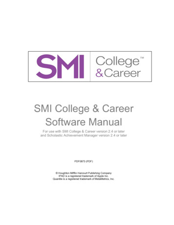 SMI College & Career Software Manual - KPSONLINE.WEEBLY 