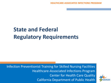 State And Federal Regulatory Requirements - California
