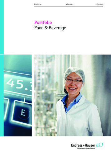 Food & Beverage Industry Portfolio - Endress Hauser