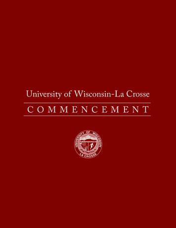 University Of Wisconsin-La Crosse COMMENCEMENT