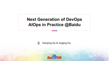 Next Generation Of DevOps AIOps In Practice @Baidu - USENIX