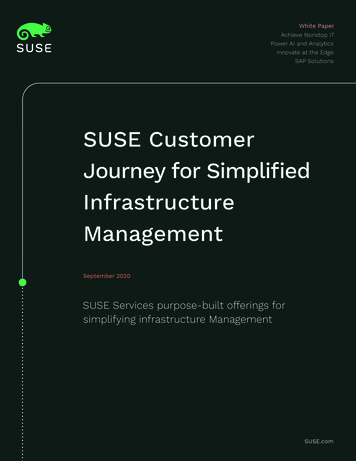 SUSE Customer Journey For Simplified Infrastructure Management