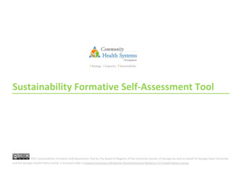 Sustainability Formative Self-Assessment Tool - Rural Health Info