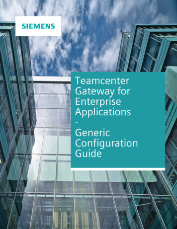 Generic Configuration Guide - T4EA - Siemens