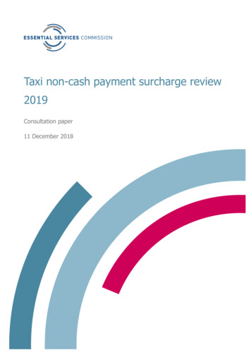 Taxi Non-cash Payment Surcharge Review 2019 - Amazon Web Services, Inc.