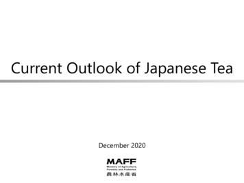 Current Outlook Of Japanese Tea - MAFF
