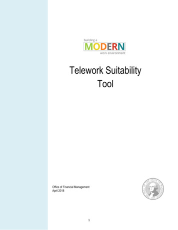 Telework Suitability Tool - Wa