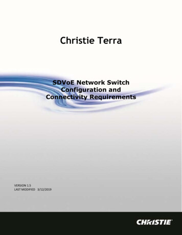 Terra Switch Configuration - Christie Digital