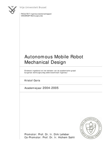 Autonomous Mobile Robot Mechanical Design - VUB