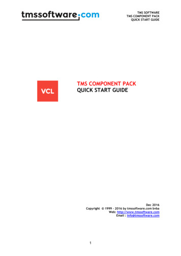 TMS Component Pack Quick Start