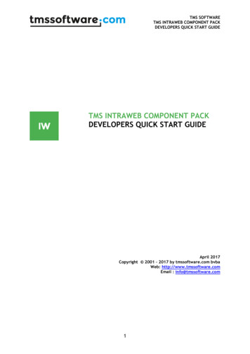 TMS IntraWeb Component Pack Quick Start