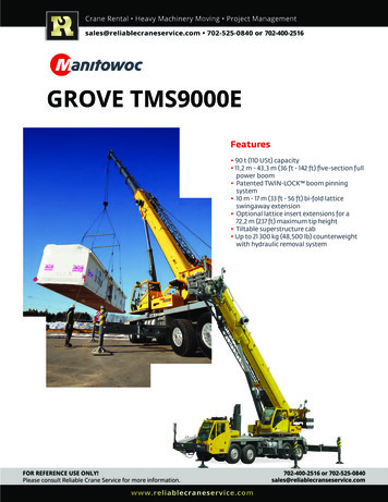 Grove TMS9000E GROVE TMS9000E - Reliable Crane Service