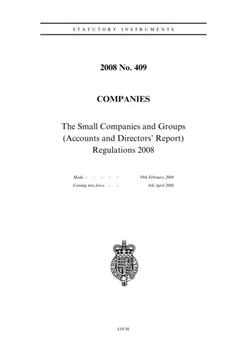 2008 No. 409 COMPANIES - Legislation.gov.uk