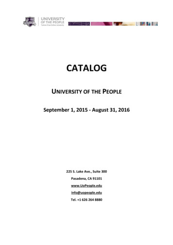 2015-16 University Of The People Catalog FINAL