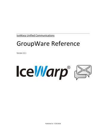 IceWarp Unified Communications GroupWare Reference
