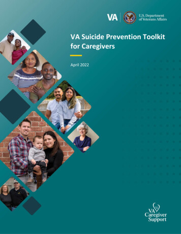 VA Suicide Prevention Toolkit For Caregivers