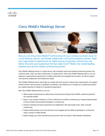 Cisco WebEx Meetings Server - DEKOM