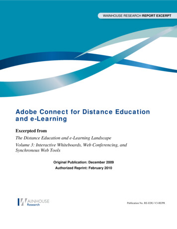Adobe Connect For Distance Education And E-Learning