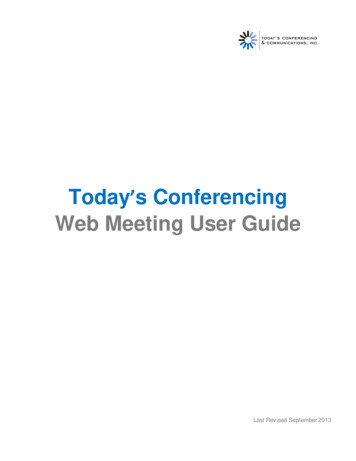Today S Conferencing Web Meeting User Guide